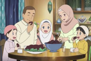 an-anime-style-image-of-a-muslim-family-_sp9aUEDBTvyeuEQ3hIoPtA_JQ9sY9NaSt2E3v48r-d2dA