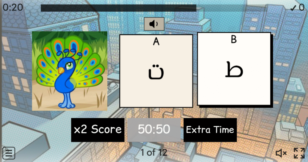 Arabic letters game