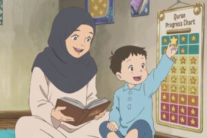 an-anime-style-medium-shot-of-a-muslim-m_GIWHUVwwTOWXgGp344tWgg_07n-RJYcQTGZRlM_mi2ZhQ